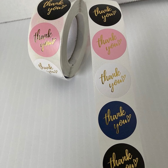 COPY - Thanks you 1 roll Labels contains 500 stickers in 4 different colors - Picture 3 of 7